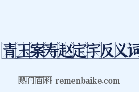 青玉案寿赵定宇反义词是什么意思的图片